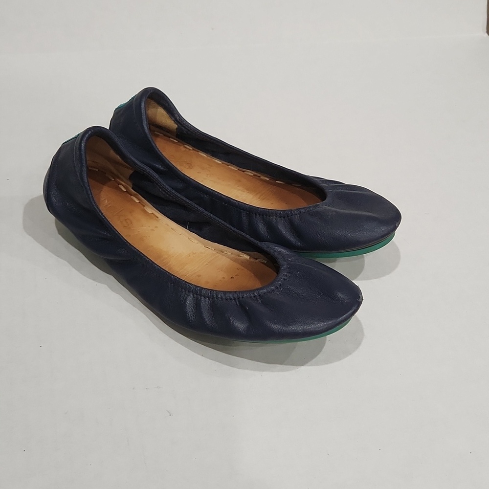 Tieks by Gavrieli California Navy Blue Leather Ballet Flats Size 9